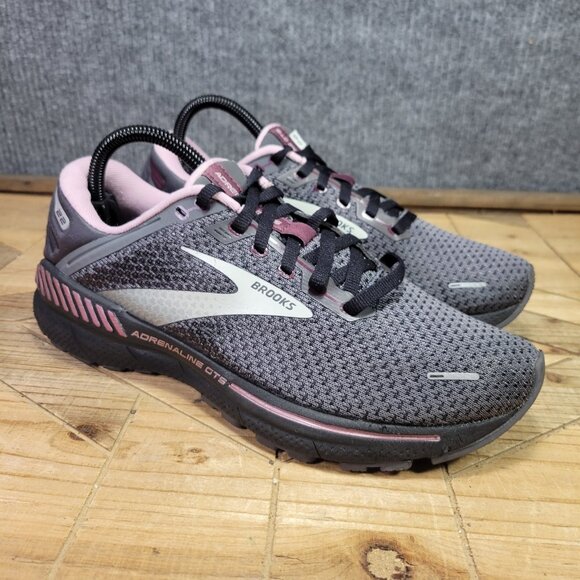 Brooks Adrenaline GTS 22 Women's Size 9.5 B Pearl black Metallic Running Sneaker - Picture 1 of 13
